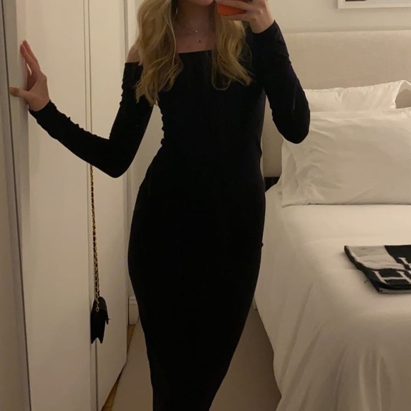 Helmut Lang Nylon Midi Dress Black - Picture 8 of 8